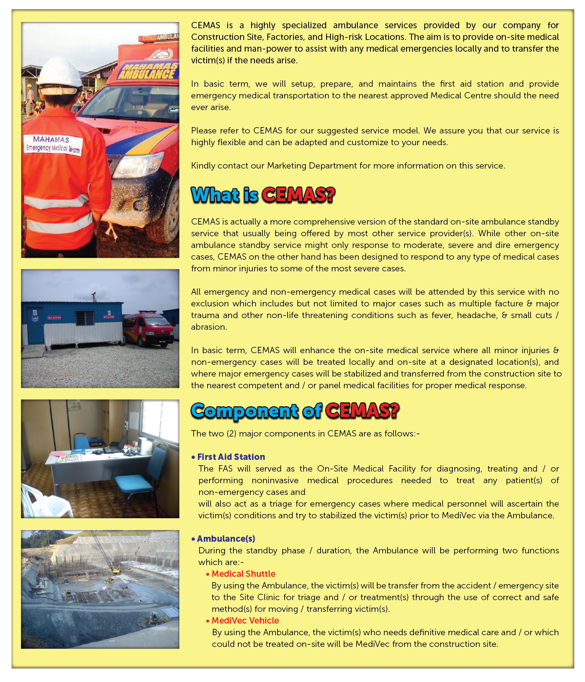 CEMAS - Onsite Ambulance & Medical Services